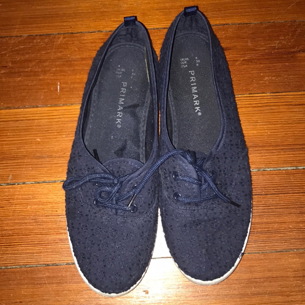 Dark blue slip ons